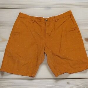 Old Navy Men's Ultimate Slim Built In Flex Polka Dot Orange Shorts Size 32